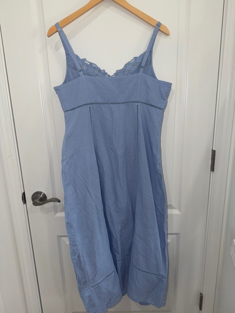 Madewell Sweetheart Midi Dress in Linen-Cotton Blend size 12 Cottagecore - Picture 8 of 8